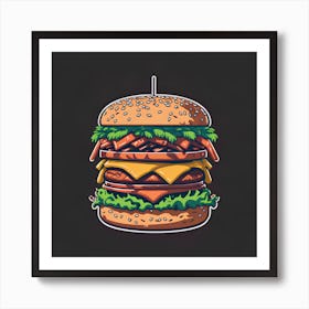 Burger Illustration 1 Art Print