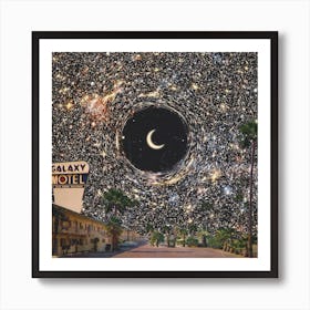 Galaxy Motel Square Art Print