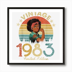 40 Year Old Awesome Since 1983 40th Birthday Gifts Women 1 Art Print