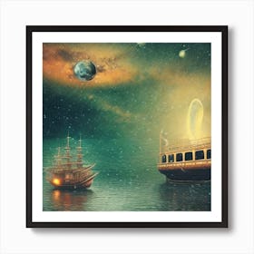 Ship In The Water 1 Art Print