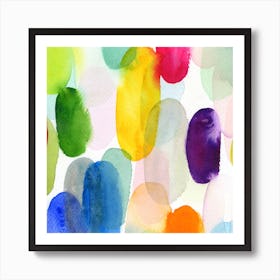 Watercolor Huge Ovals N.o 1 Art Print