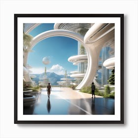 Futuristic City 298 Art Print