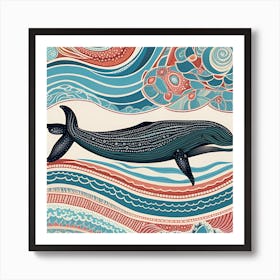 Whale In The Ocean Art Print