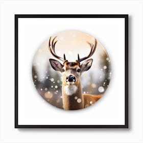 Deer frame Art Print