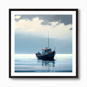 Fishing Boat In The Water Art Print