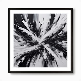 Abstract Black And White 3 Art Print