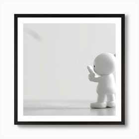 White Teddy Bear 1 Art Print