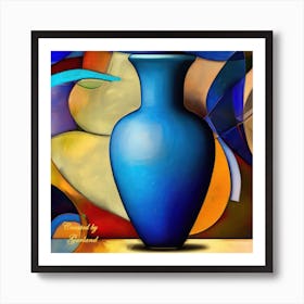 Blue Vase Art Print