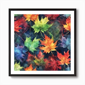 Autumn Maple Leaves Art Print