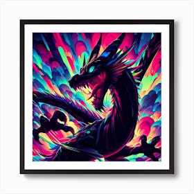 Colorful Dragon Art Print