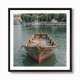 Old Wooden Boat Art Print