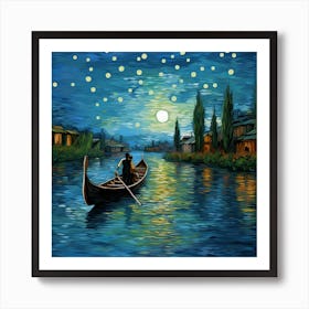 Starry Night In Venice 3 Art Print