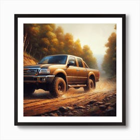 Ford Ranger In The Forest Art Print