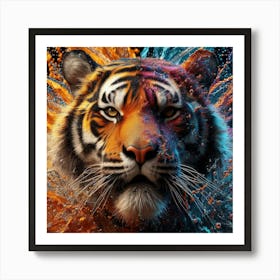 Tiger Splash2 Art Print