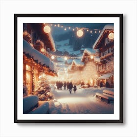Christmas In The Alps Art Print