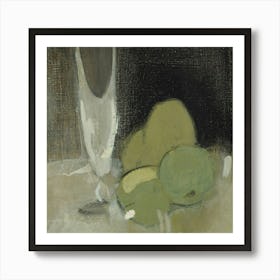 Pears And Glass Art Print