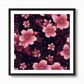 Flower Sakura Bloom Art Print