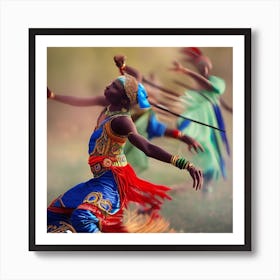 OCA DNA TY - Future Tribal Lady Dancers Energies at Peace Art Print