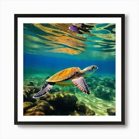 Green Sea Turtle Art Print