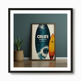 Create Your Own Surfboard Art Print