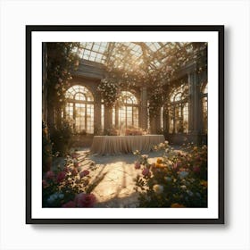 Roses In A Greenhouse Art Print