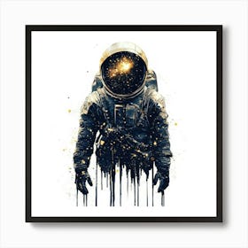 Astronaut Painting.Generated AI. Wall Art Print Affiche