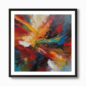 An Evocative Oil Painting Abstract 2 Art Print