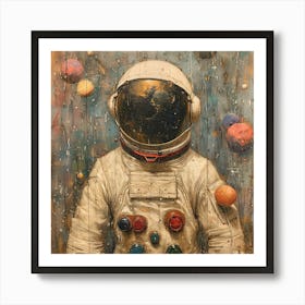 Astronaut In Space 8 Art Print