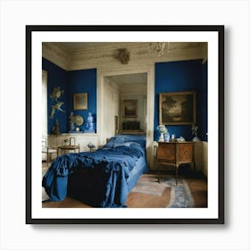 Blue Bedroom Art Print