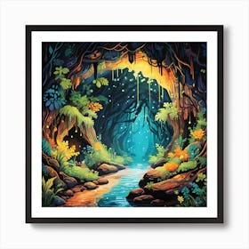 CAE GLO WORMS Art Print