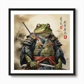 Frog Samurai Matsumoto Hoji Inspired Japanese 1 Art Print 1 Art Print