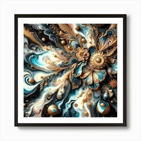 Abstract Float Color Visual 93 Art Print