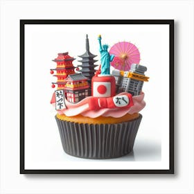 Japanese Cupcake Art Print