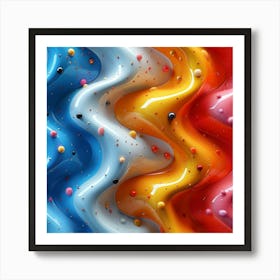 Colorful Ice Cream Background Art Print