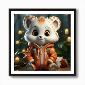 Kawaii Fox Art Print