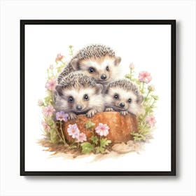 Hedgehogs 6 Art Print