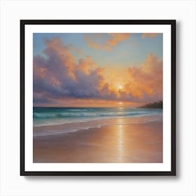 Sunset On The Beach 2 Art Print