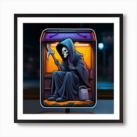 Tarot card Grim Reaper Art Print