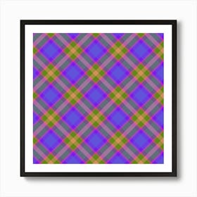 Plaid Fabric 124 Art Print