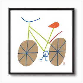 Bike 2 Square Art Print