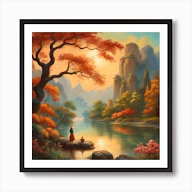 Chinese Landscape Painting Art Print