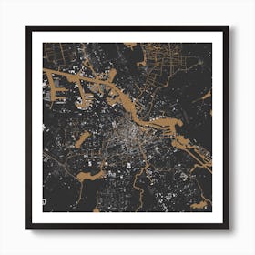 Amsterdam Black/Gold Art Print