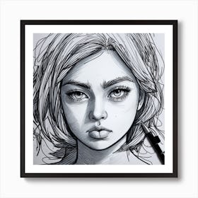 Portrait Of A Girl Art Print