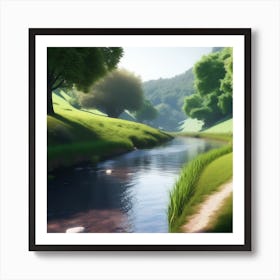 Peaceful Countryside River 2023 11 06t160840 Art Print