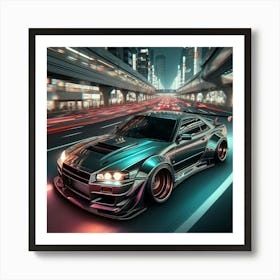 Evening Blast - Skyline GT-R Art Print