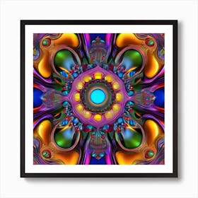 Psychedelic Flower 4 Art Print