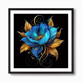 Blue Flower Art Print