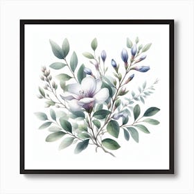 Flower of Glycinia Art Print