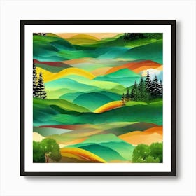 Landscape Painting 204 Art Print