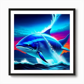 Whale In The Ocean Art Print